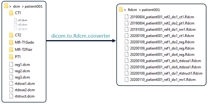 Espadon_Action of dicom.to.Rdcm.converter function